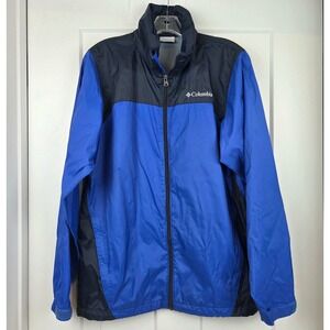 Columbia Men's Lightweight Full Zip Jacket Windbreaker Packable Hood Size Small